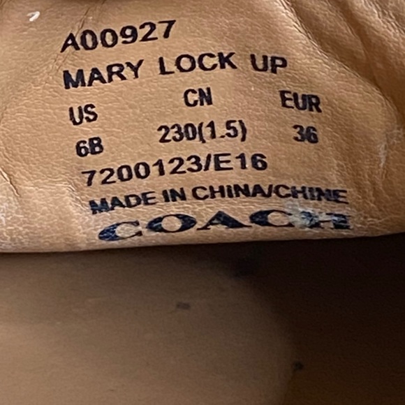 COACH Gold Mary Lock Up Loafers - Picture 8 of 10